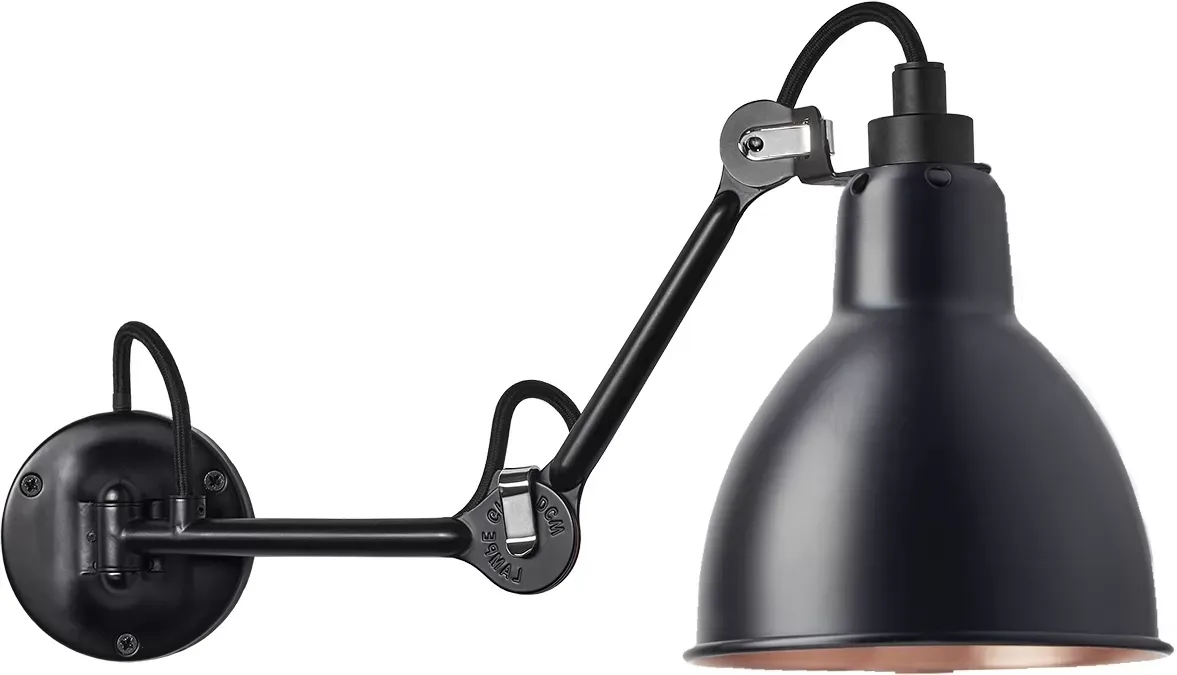 DCWéditions Applique LAMPE GRAS N°204  - Noir/ Cuivre