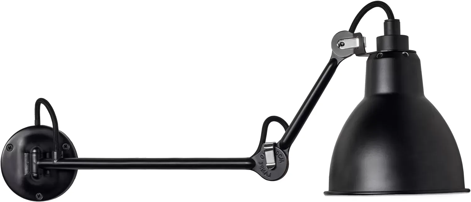 DCWéditions Applique LAMPE GRAS N°204 L40  - noir