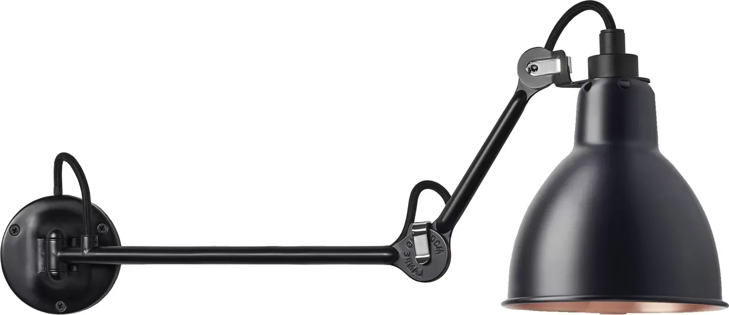 DCWéditions Applique LAMPE GRAS N°204 L40  - Noir/ Cuivre