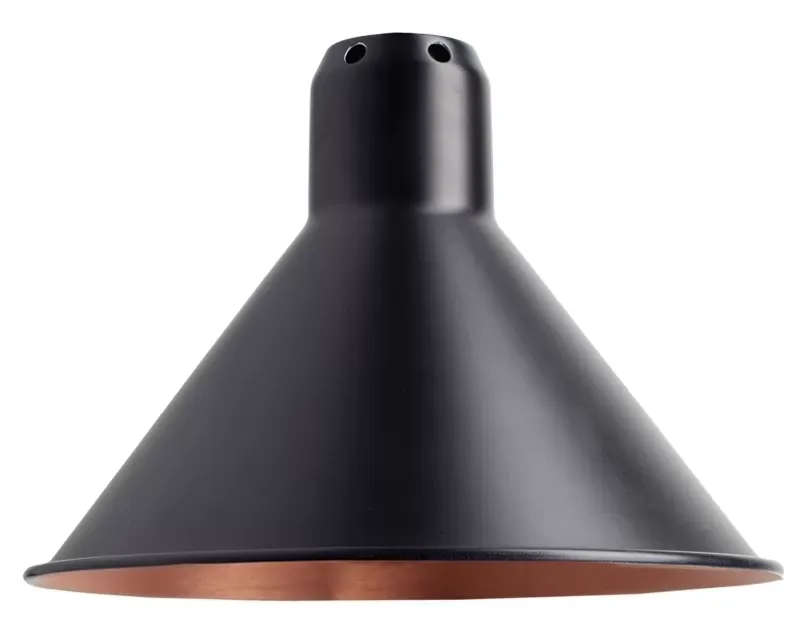 DCWéditions Applique LAMPE GRAS N°222 Noire - Noir/ Cuivre - conique