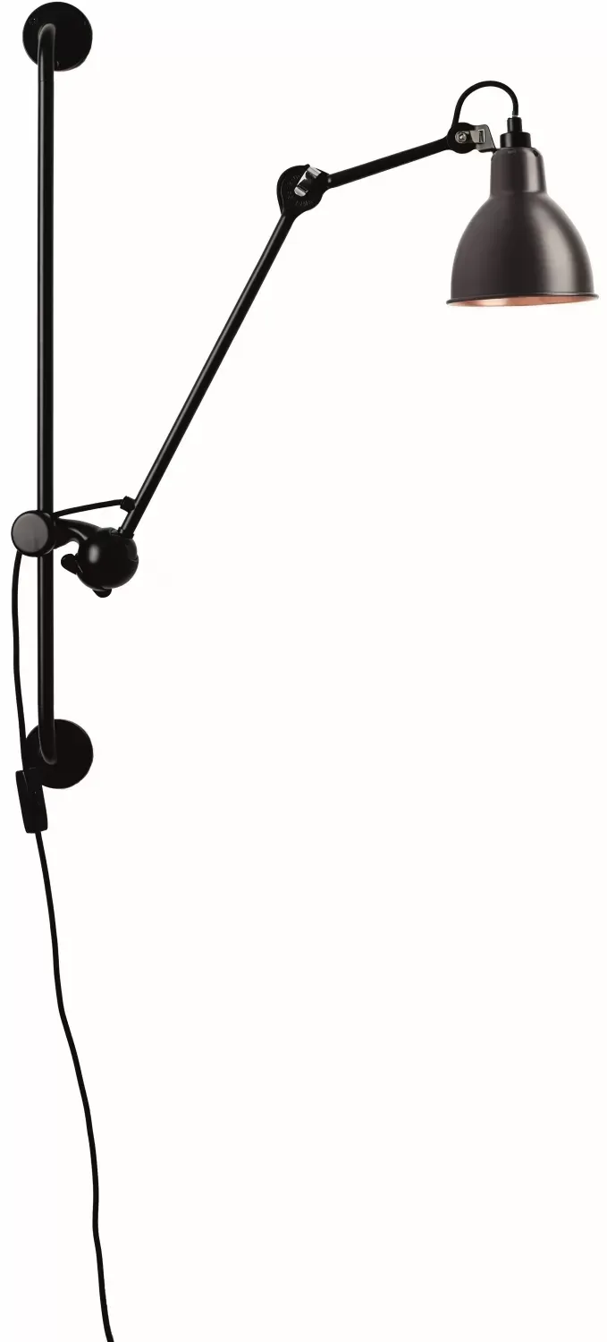 DCWéditions Applique LAMPE GRAS N°210  - Noir/ Cuivre - rond