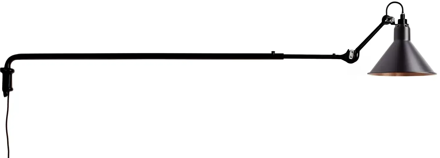 DCWéditions Applique LAMPE GRAS N°213  - Noir/ Cuivre - conique