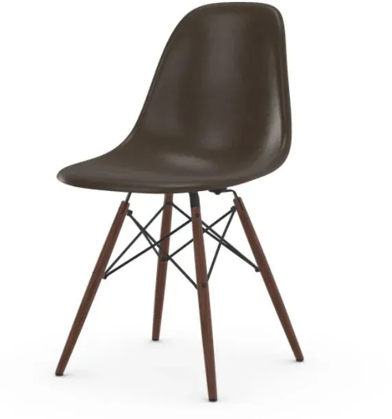 Vitra Chaise Eames en fibre de verre DSW - Elephant Hide Grey - érable foncé