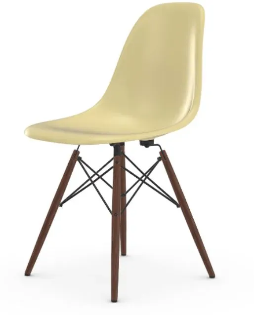Vitra Chaise Eames en fibre de verre DSW - Parchment - érable foncé