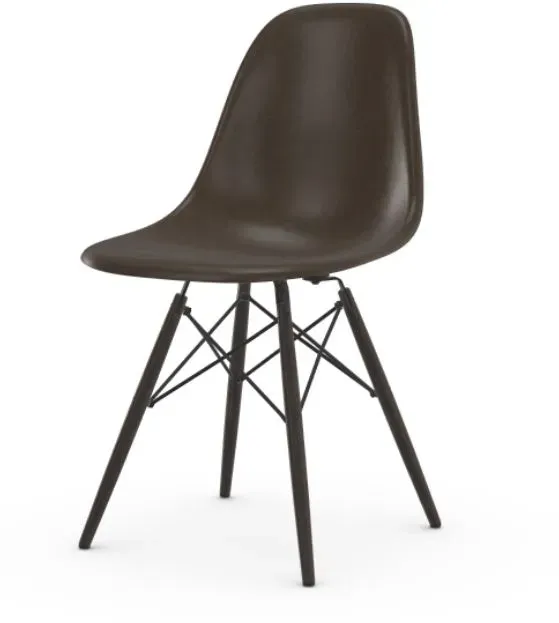 Vitra Chaise Eames en fibre de verre DSW - Elephant Hide Grey - érable noir