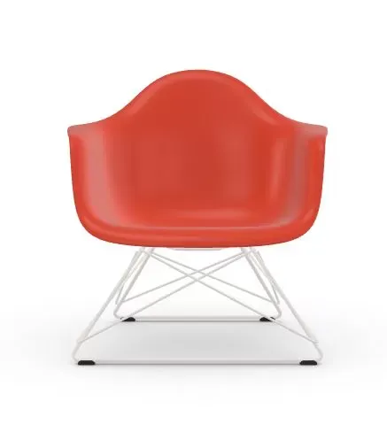 Vitra Outdoor Eames Plastic Chair LAR - poppy red RE - blanc - poppy red RE