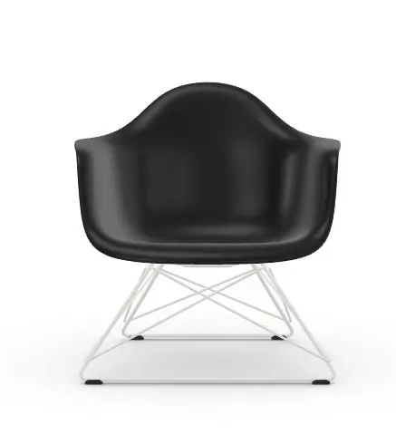 Vitra Outdoor Eames Plastic Chair LAR - noir foncé RE - blanc - noir foncé RE