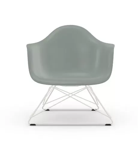 Vitra Fauteuil en plastique Eames LAR  - gris clair RE - blanc - gris clair RE