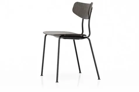 Vitra Chaise Moca - chêne foncé - noir