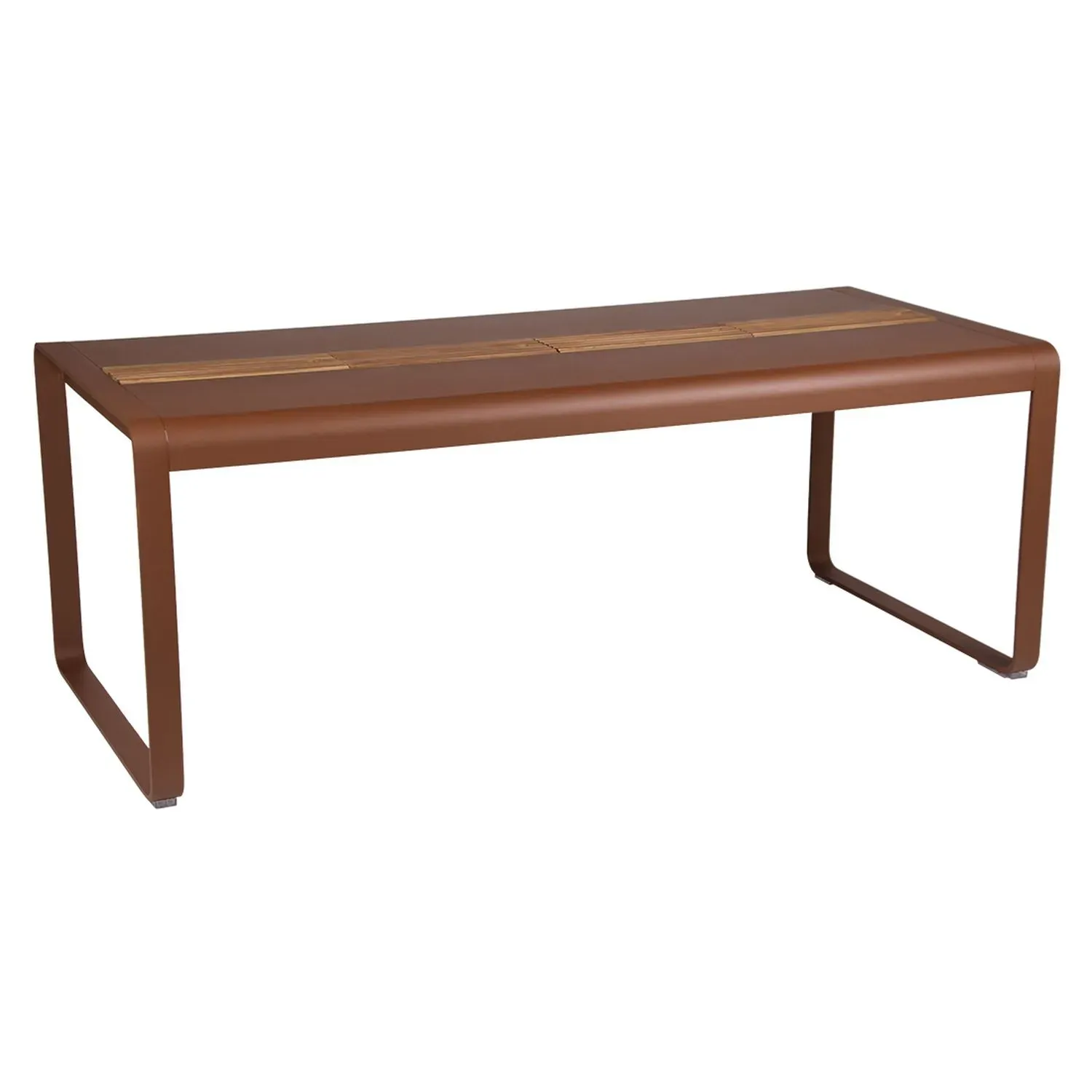 Fermob Table BELLEVIE avec rangement - 20 ocre rouge