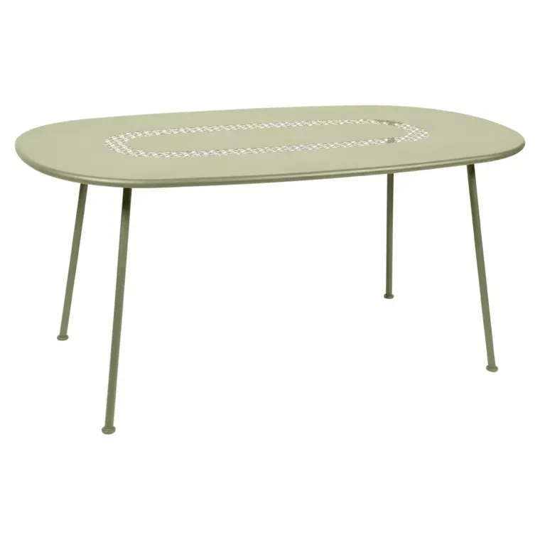 Fermob Table ovale Lorette  - 65 vert tilleul
