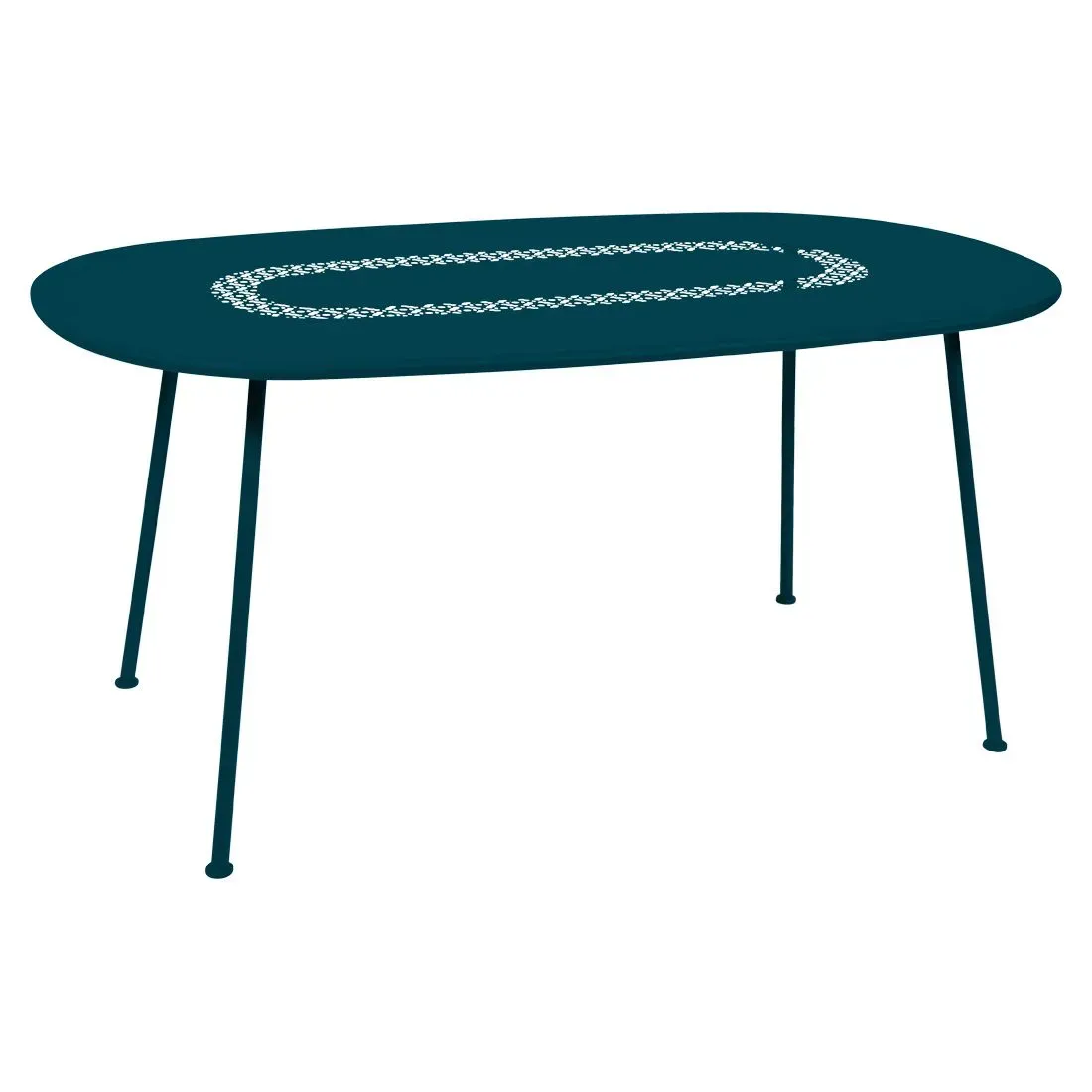 Fermob Table ovale Lorette  - 21 bleu acapulco
