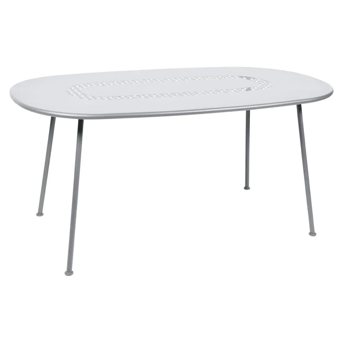 Fermob Table ovale Lorette  - 01 blanc coton