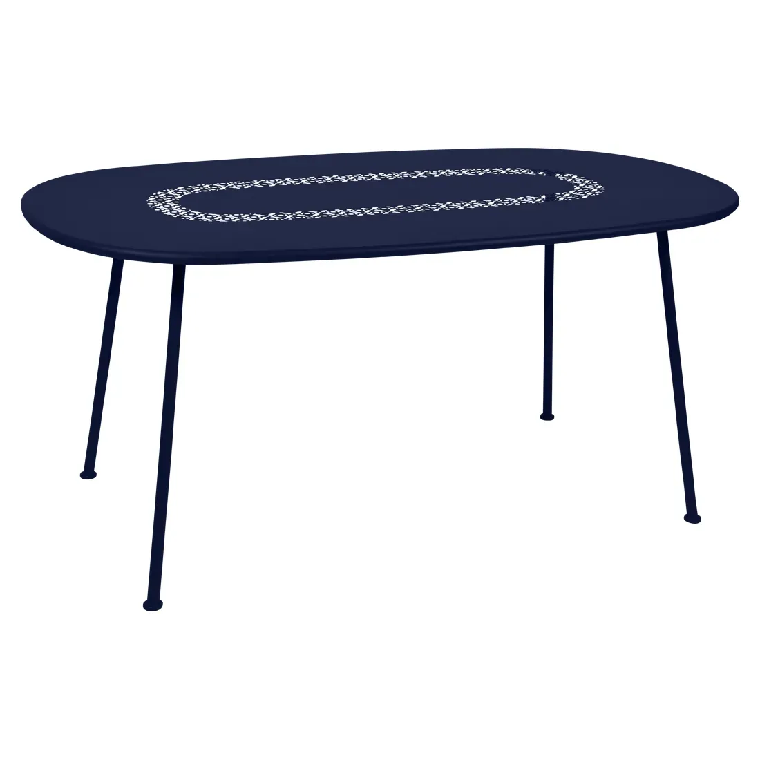 Fermob Table ovale Lorette  - 92 bleu abysse