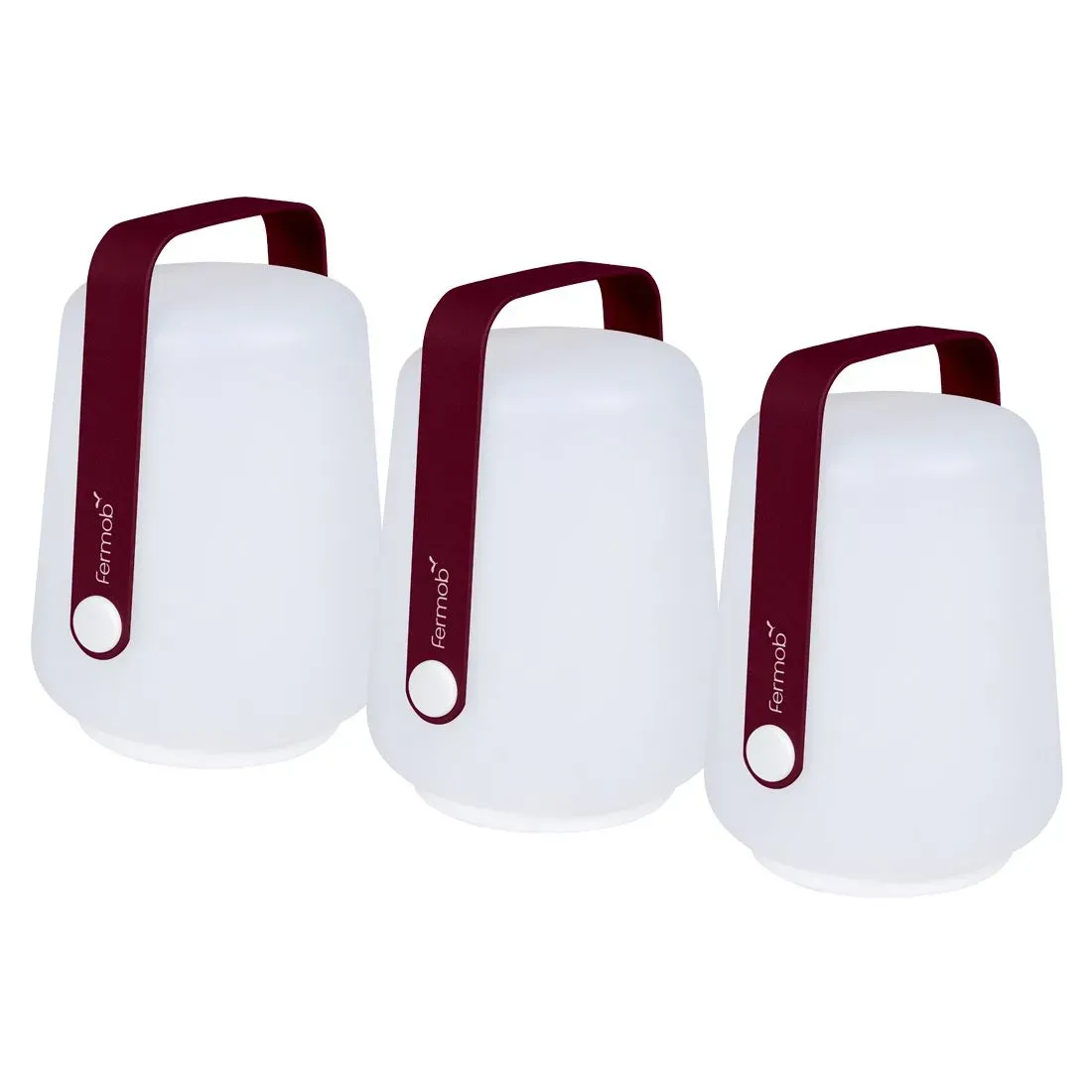 Fermob Ensemble de 3 lampes Balad  - B9 cerise noire
