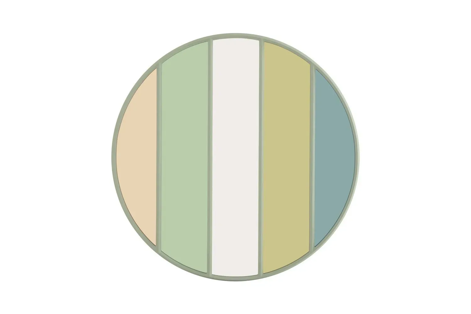 Magis Miroir Vitrail rond - gris clair