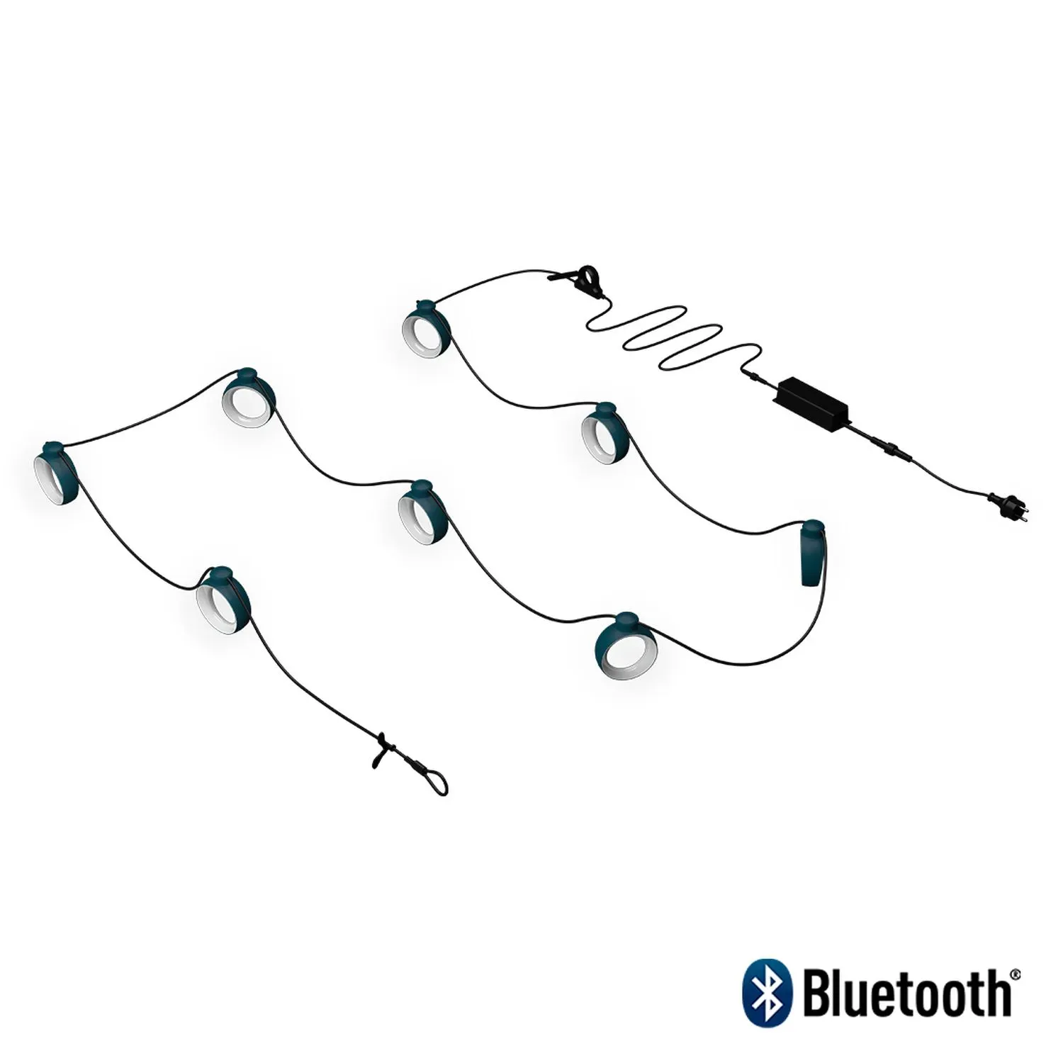 Fermob Guirlande lumineuse Hoop - 21 bleu acapulco