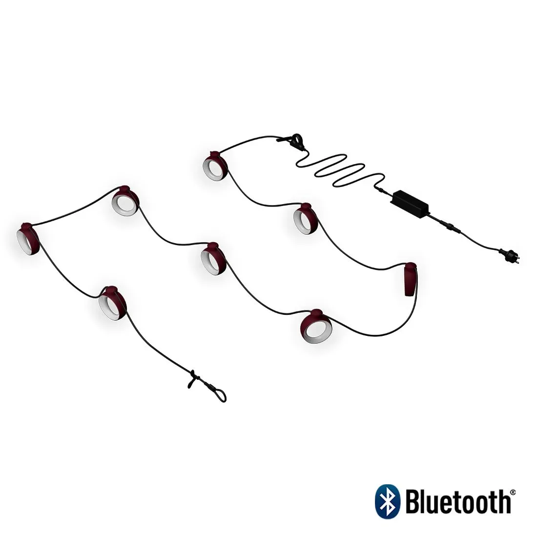 Fermob Guirlande lumineuse Hoop - B9 cerise noire