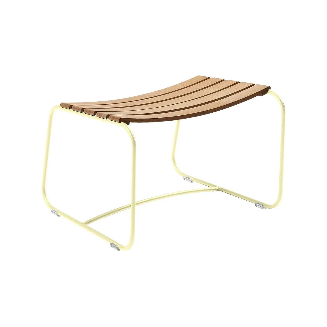 Fermob Repose-pied en teck SURPRISING - A6 citron givré