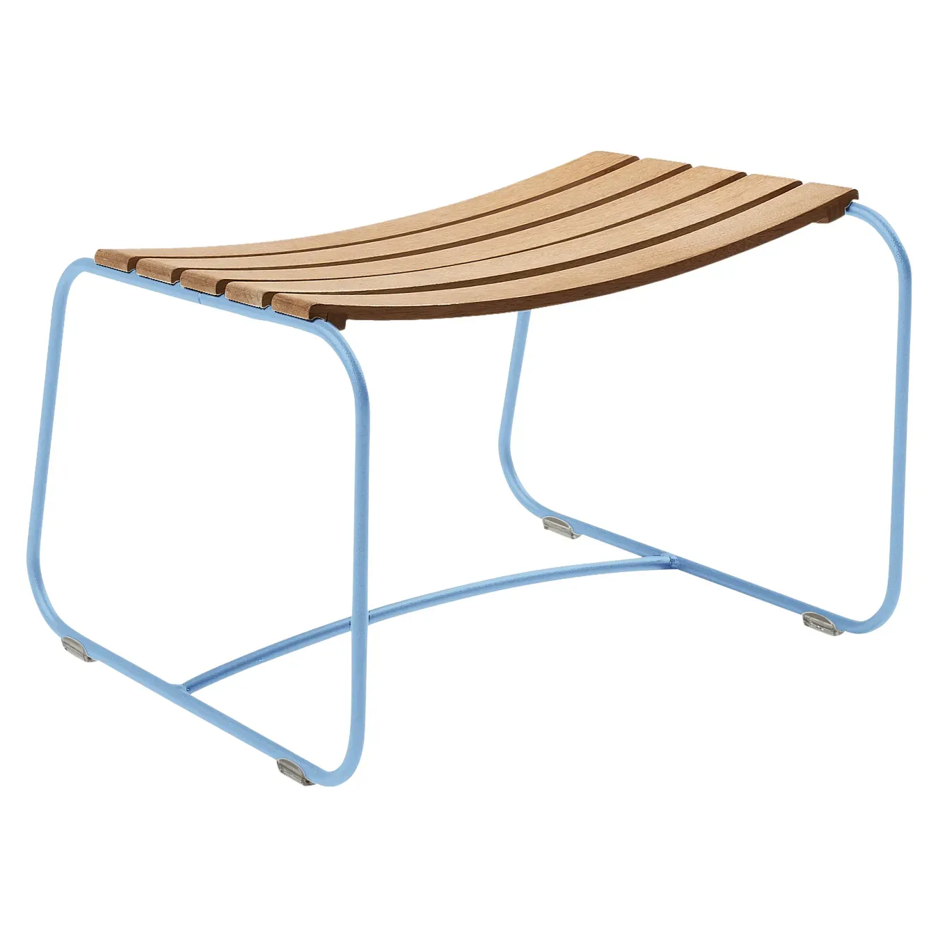 Fermob Repose-pied en teck SURPRISING - E1 bleu-maya
