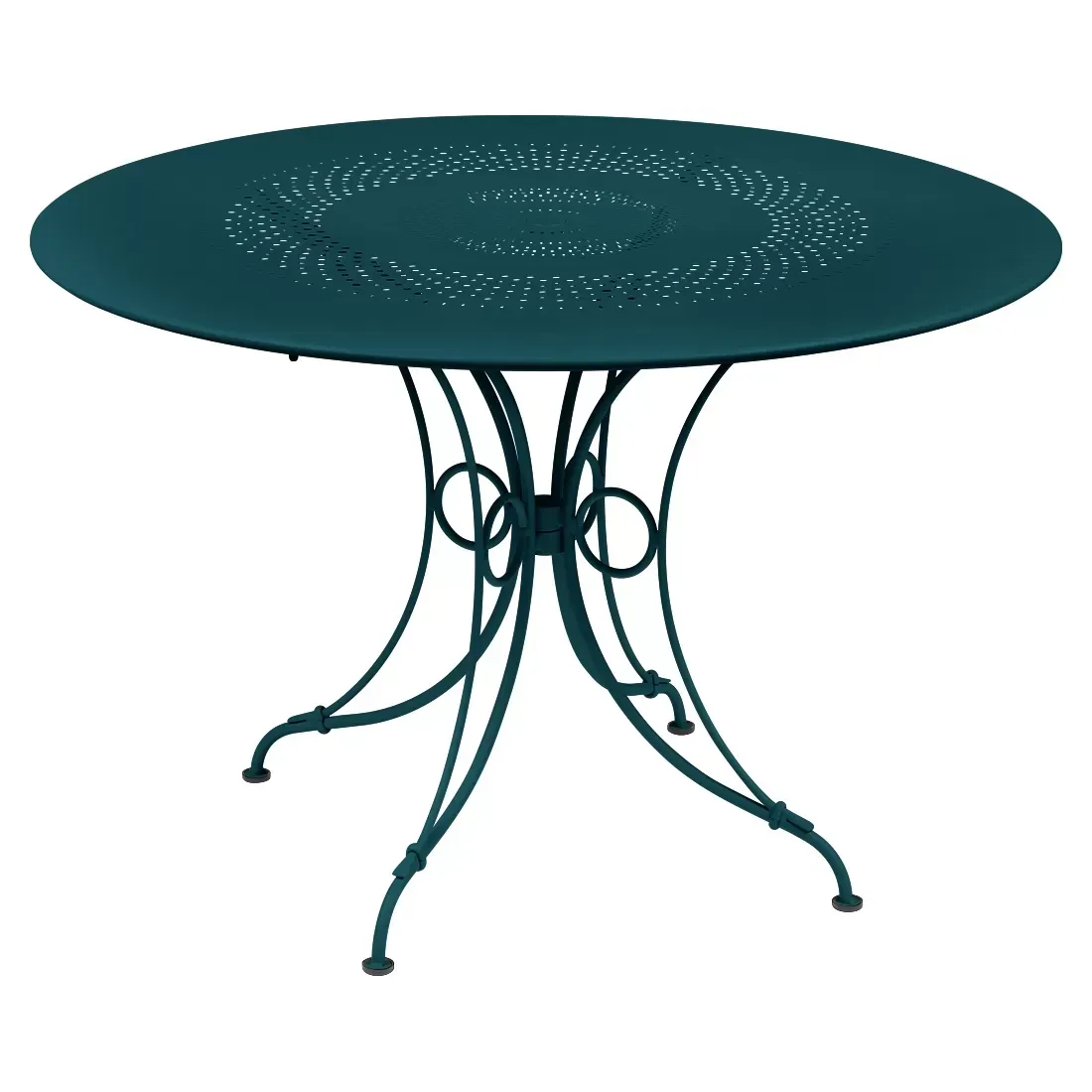Fermob Table 1900 - 21 bleu acapulco - Ø 96
