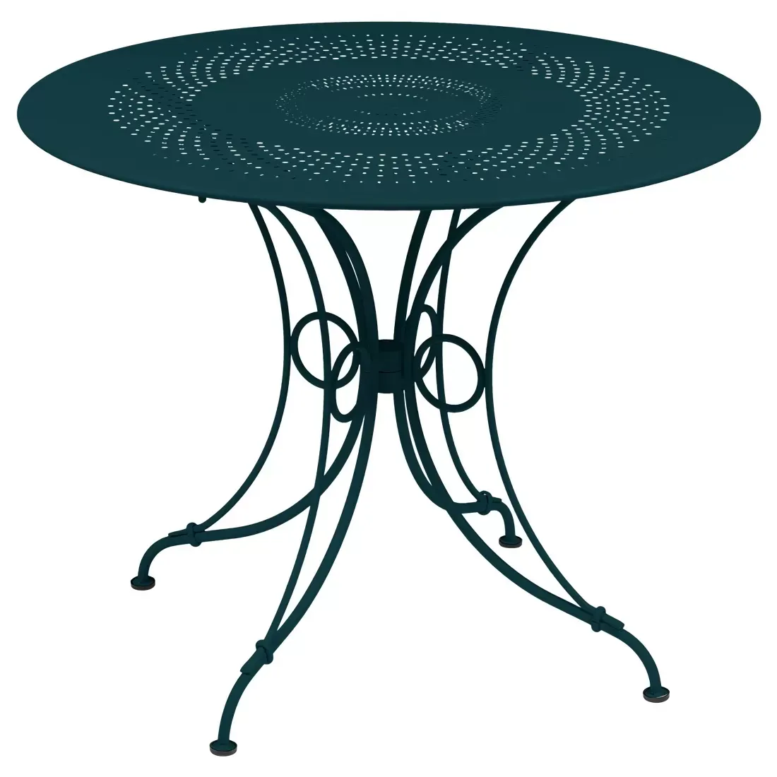 Fermob Table 1900 - 21 bleu acapulco - Ø 117