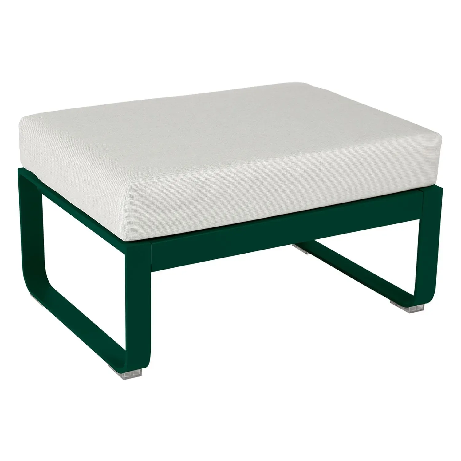 Fermob Tabouret rembourré BELLEVIE - 02 vert cèdre - blanc grisé