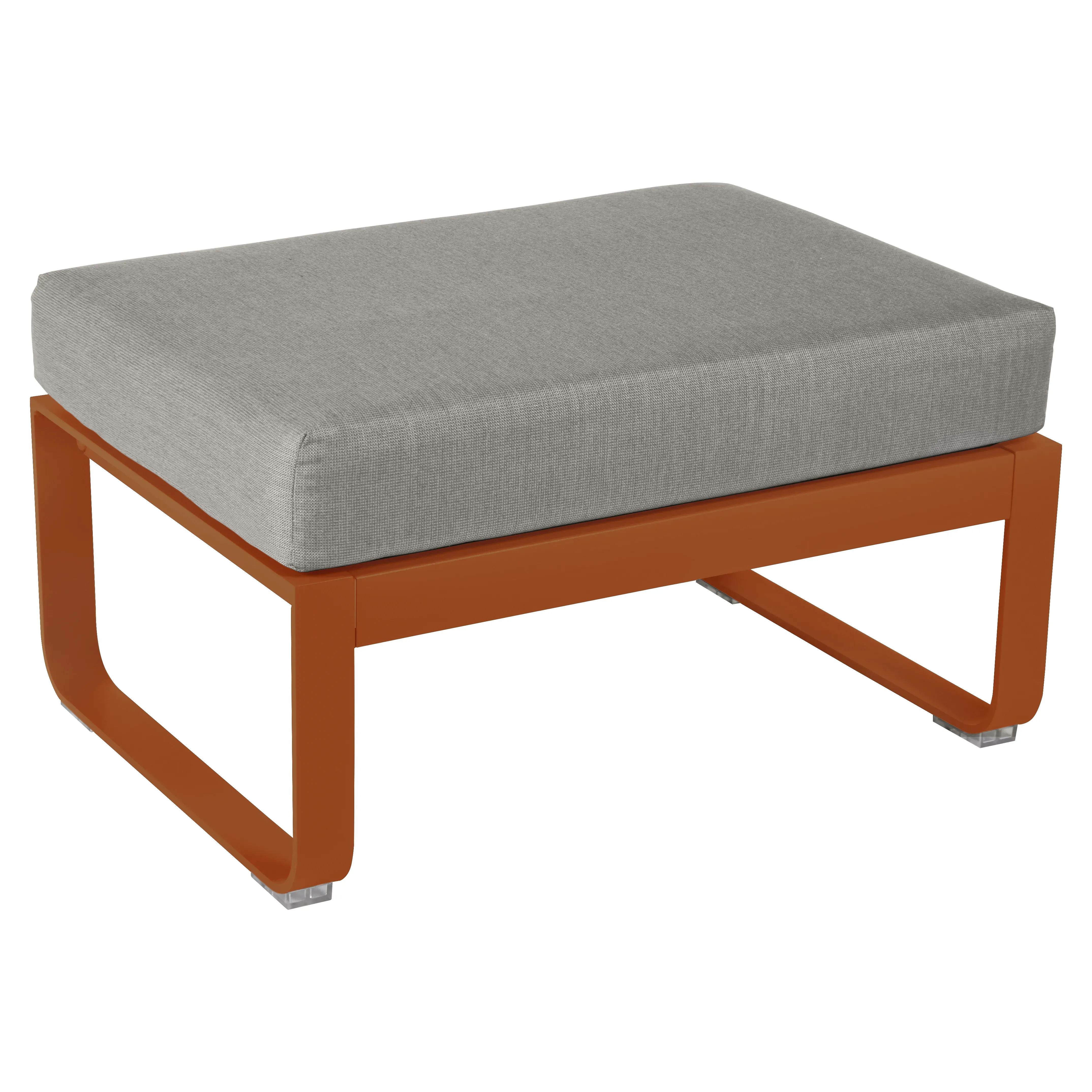 Fermob Tabouret rembourré BELLEVIE - E2 orange confite - B8 gris taupe