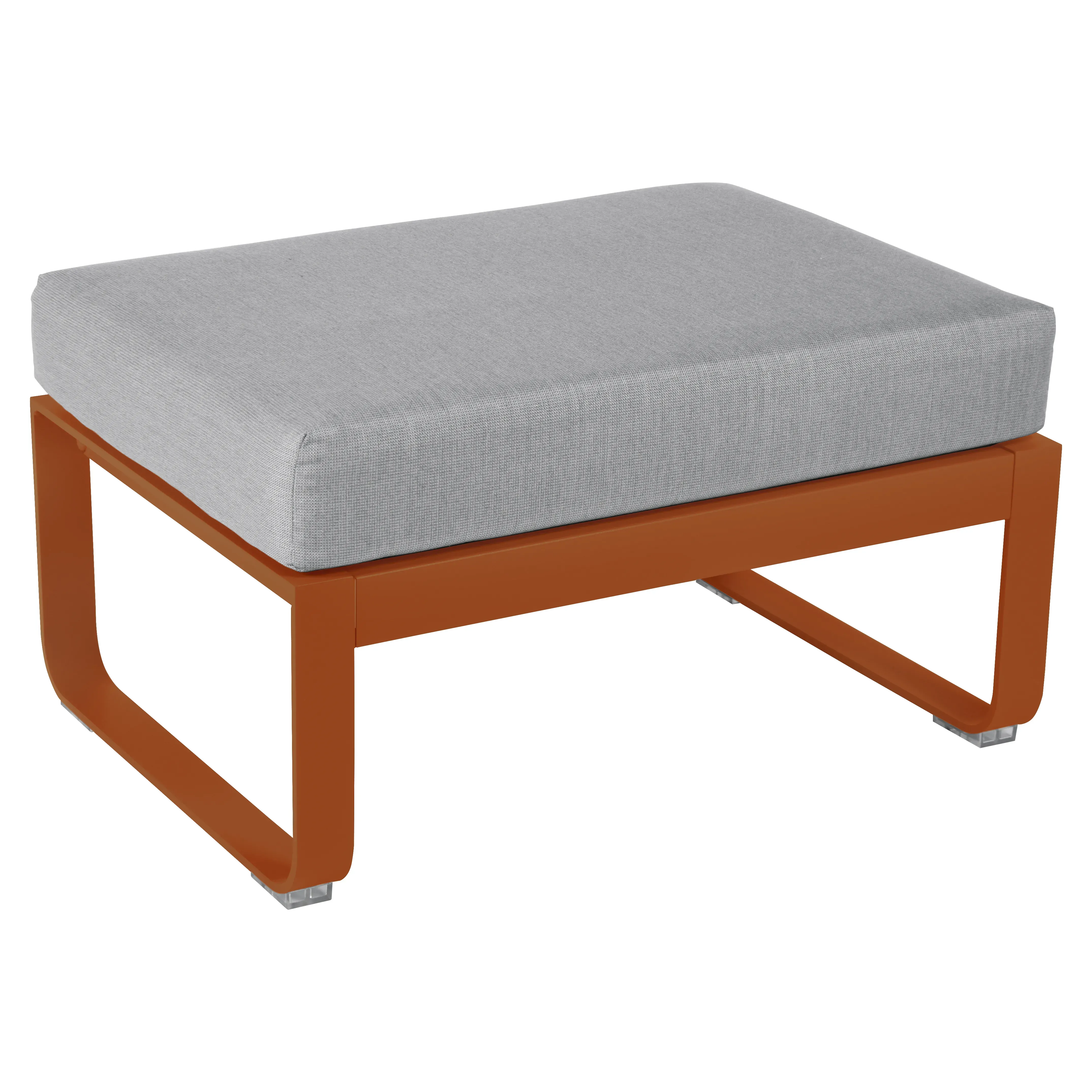 Fermob Tabouret rembourré BELLEVIE - E2 orange confite - gris flanelle