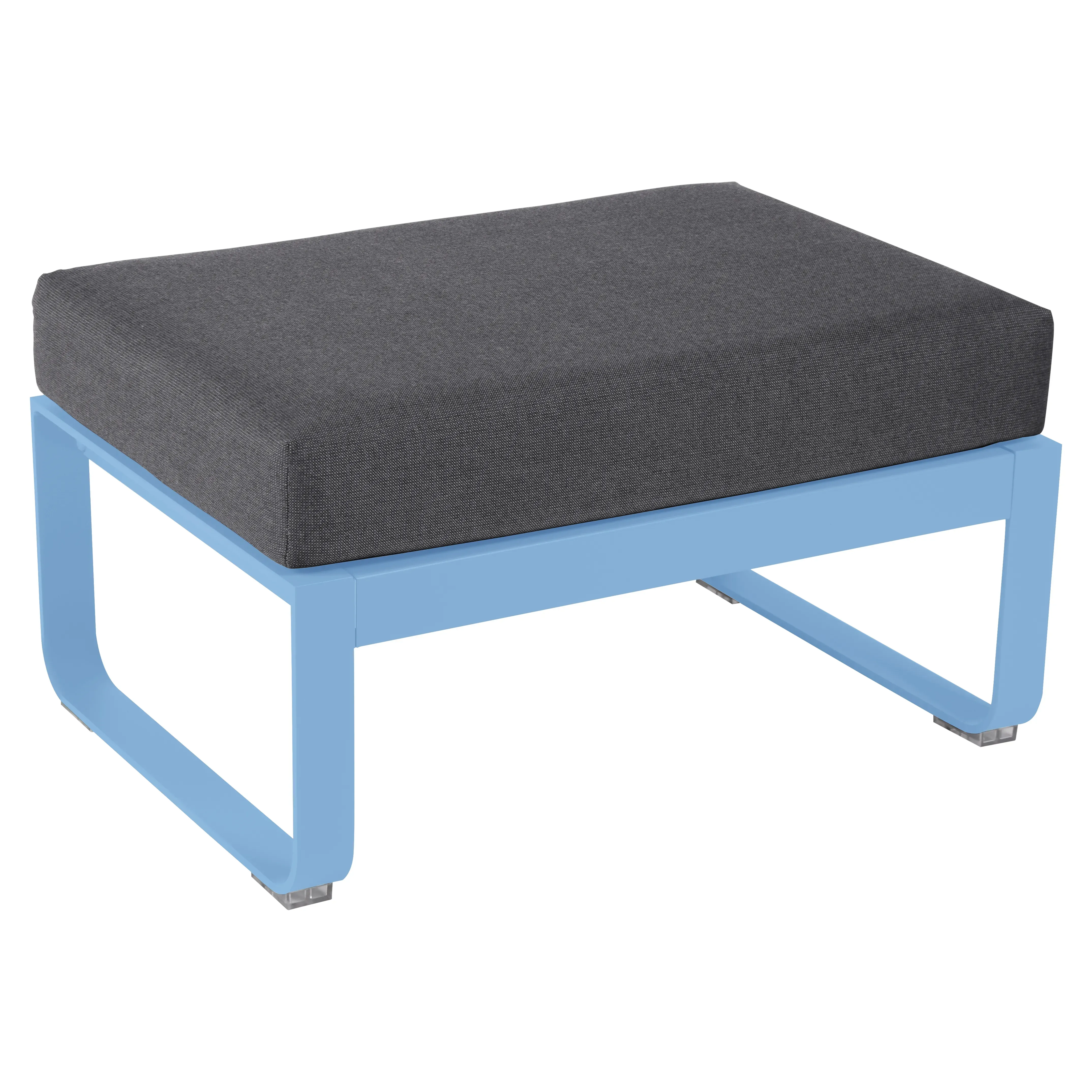 Fermob Tabouret rembourré BELLEVIE - E1 bleu-maya - gris graphite