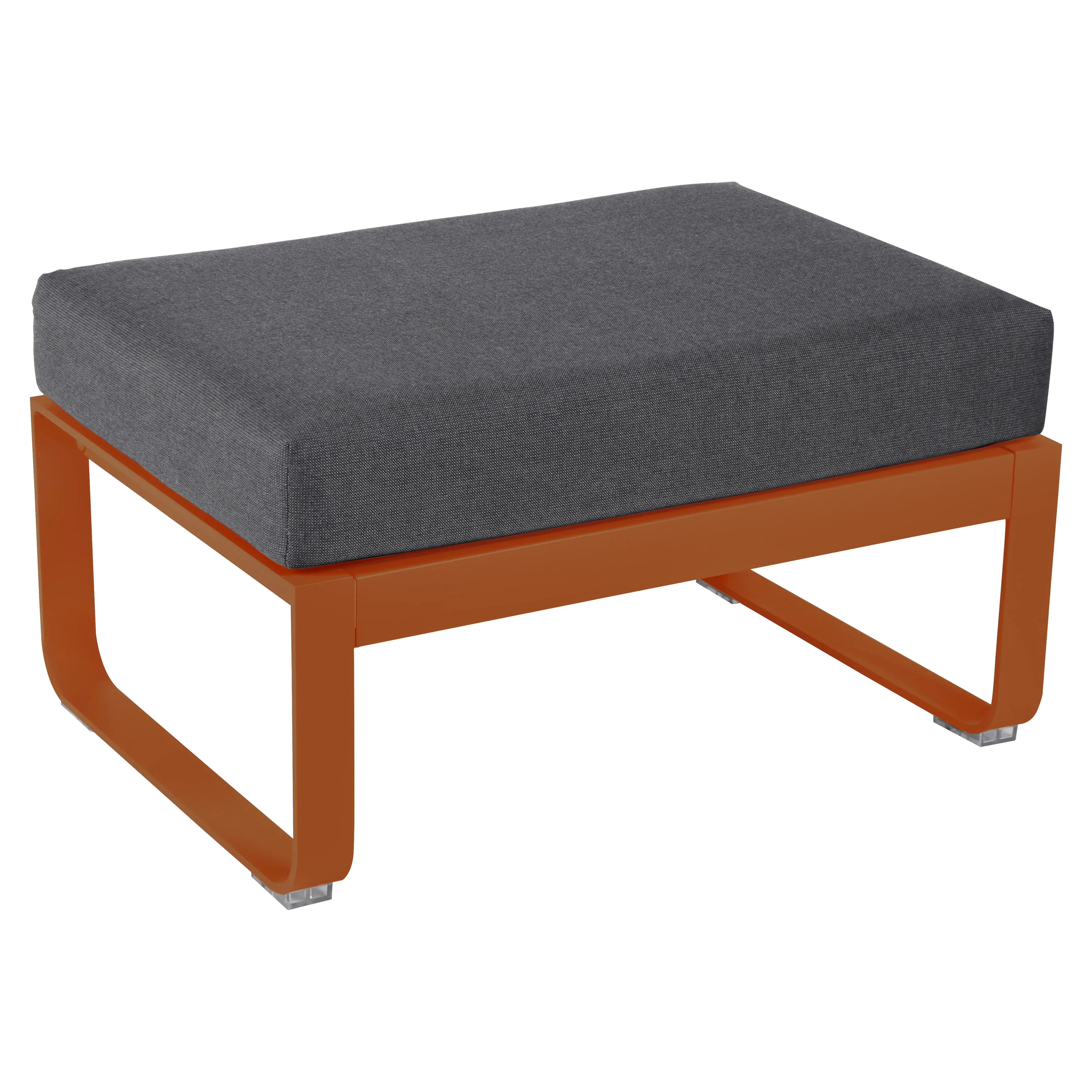 Fermob Tabouret rembourré BELLEVIE - E2 orange confite - gris graphite
