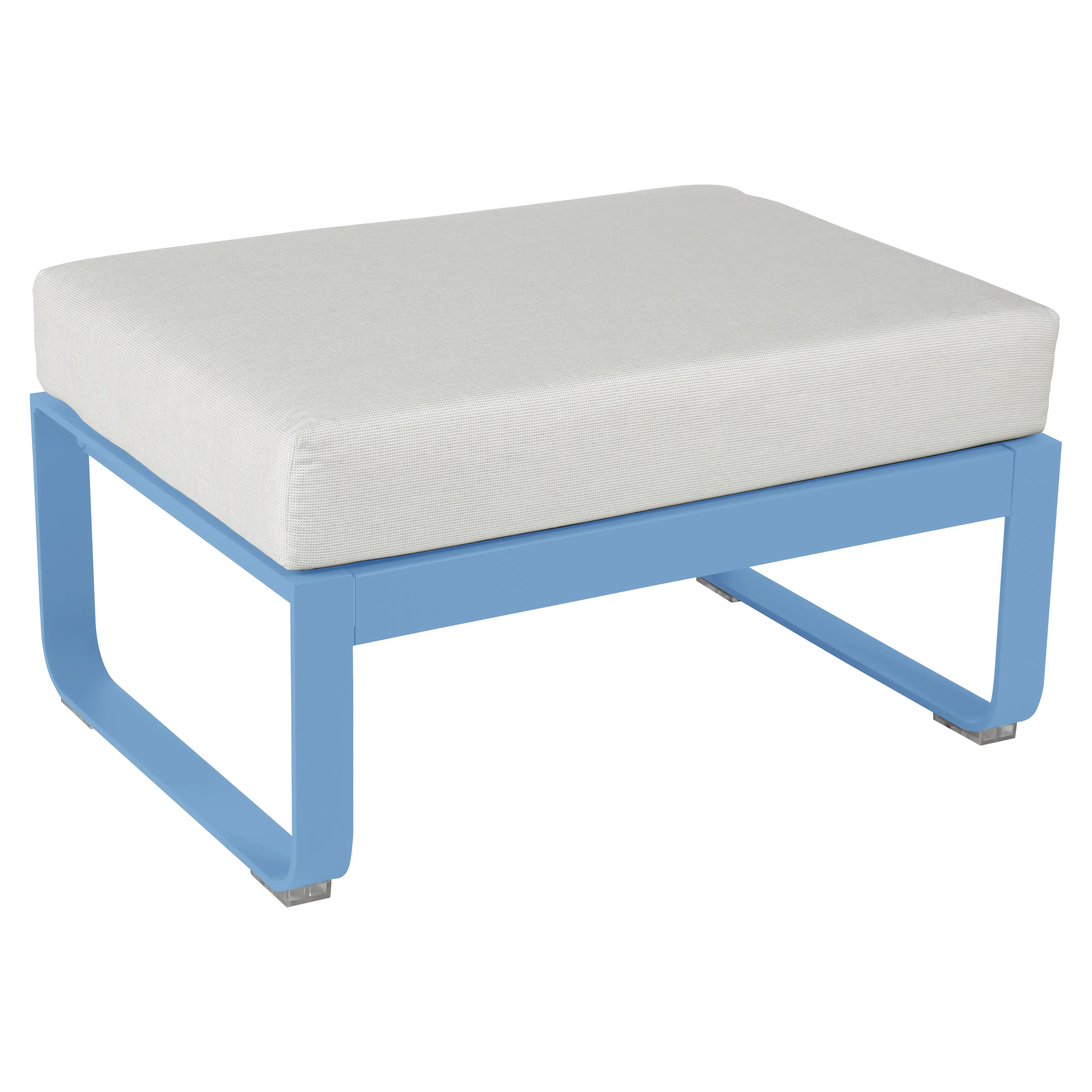 Fermob Tabouret rembourré BELLEVIE - E1 bleu-maya - blanc grisé