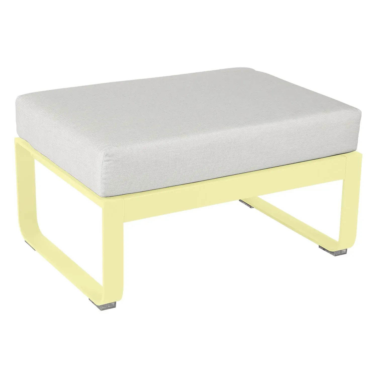 Fermob Tabouret rembourré BELLEVIE - A6 citron givré - blanc grisé