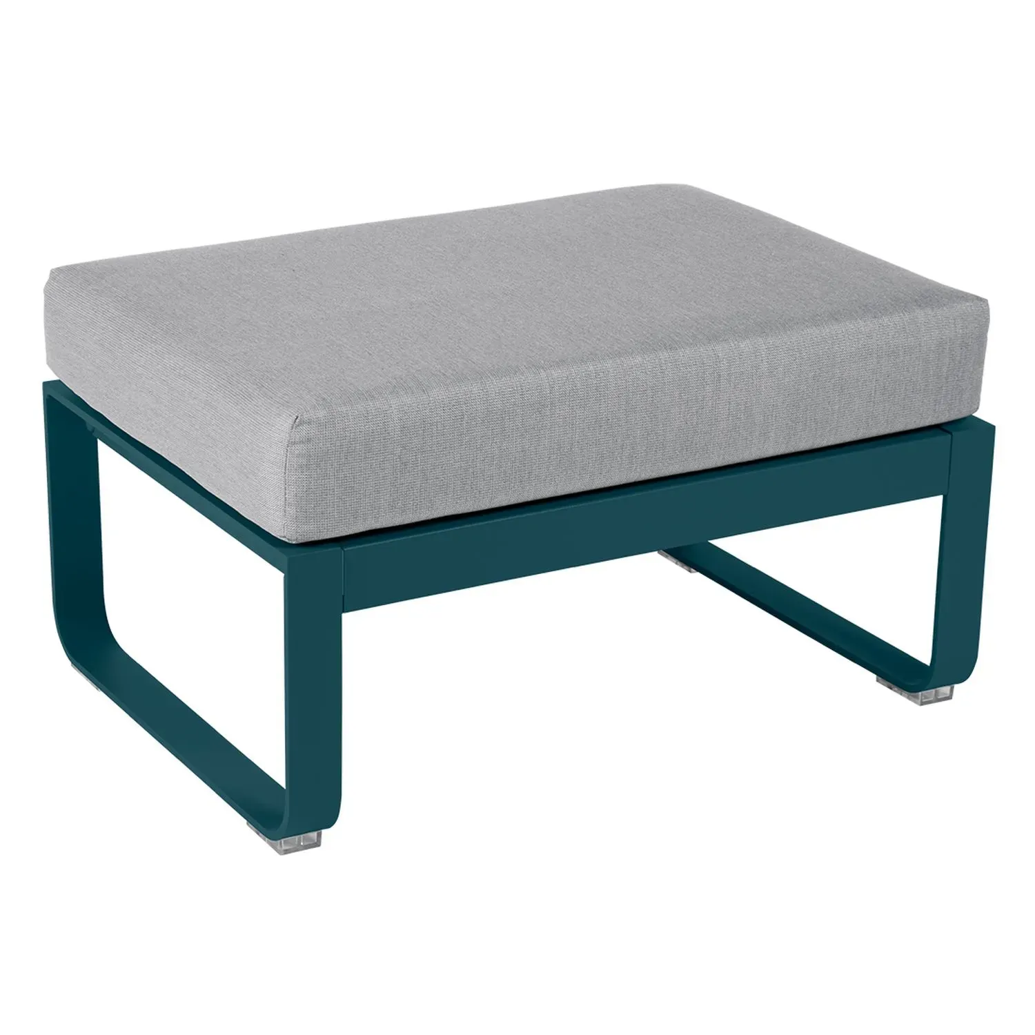 Fermob Tabouret rembourré BELLEVIE - 21 bleu acapulco - gris flanelle