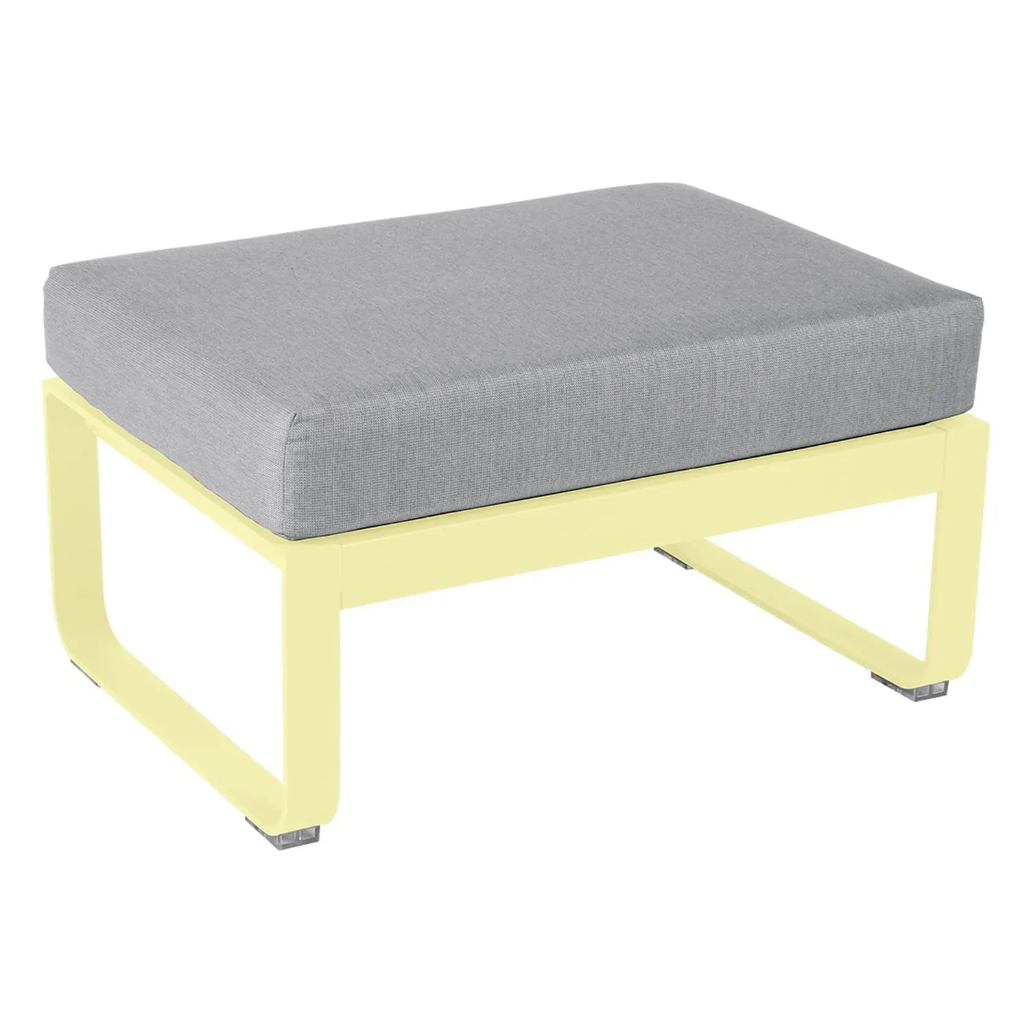 Fermob Tabouret rembourré BELLEVIE - A6 citron givré - gris flanelle