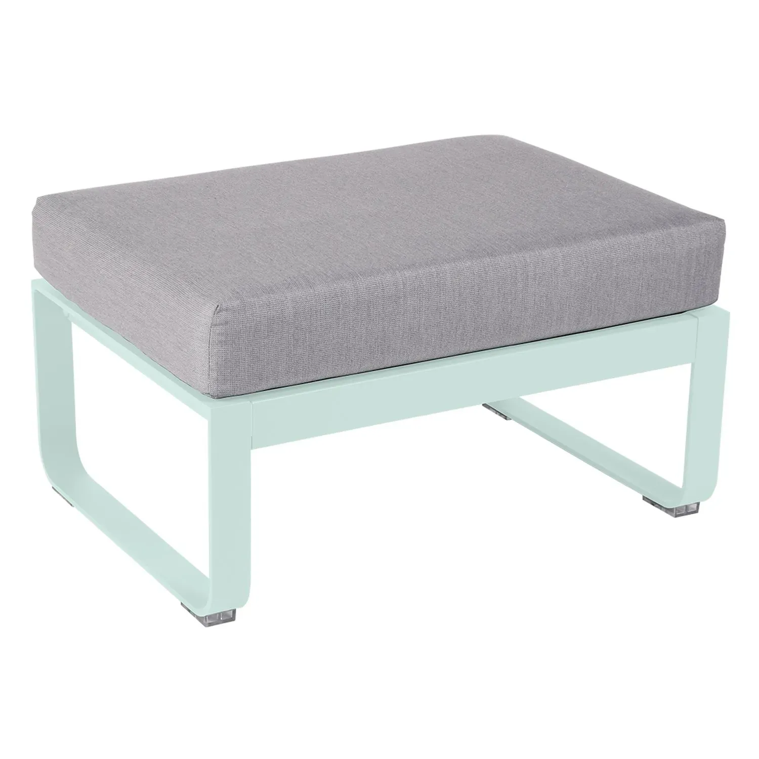 Fermob Tabouret rembourré BELLEVIE - A7 menthe glaciale - gris flanelle