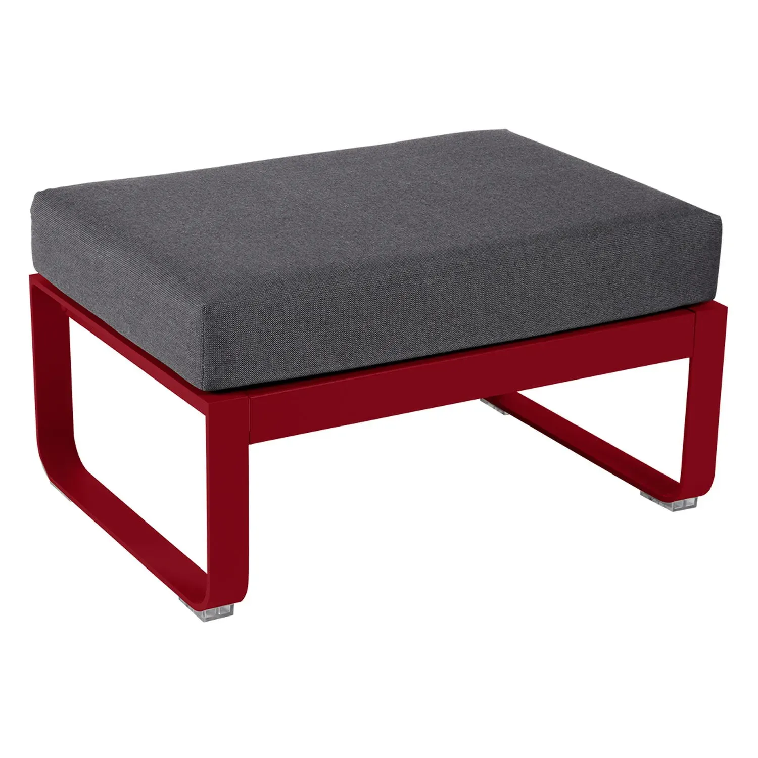 Fermob Tabouret rembourré BELLEVIE - 43 piment - gris graphite
