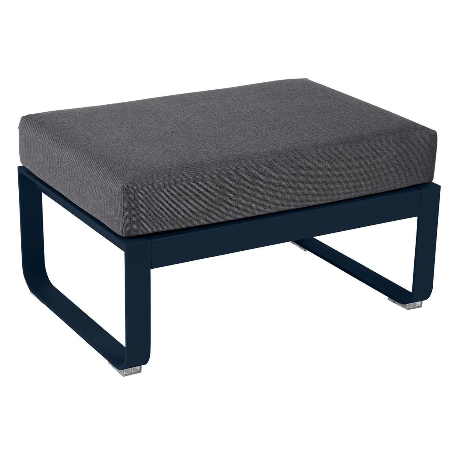 Fermob Tabouret rembourré BELLEVIE - 92 bleu abysse - gris graphite
