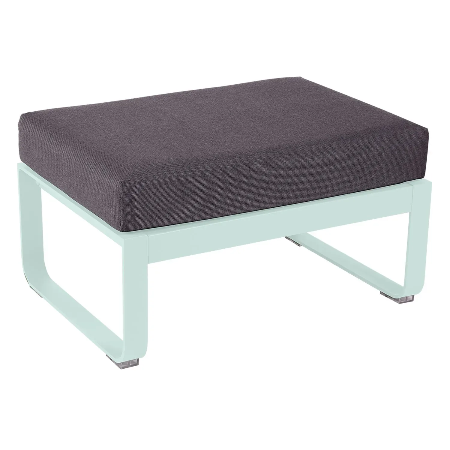 Fermob Tabouret rembourré BELLEVIE - A7 menthe glaciale - gris graphite