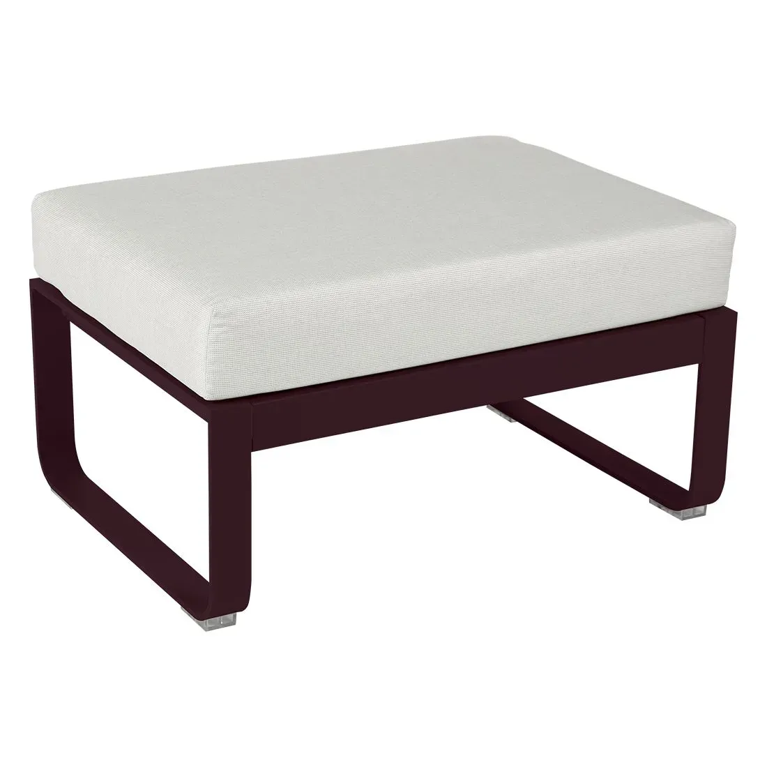 Fermob Tabouret rembourré BELLEVIE - B9 cerise noire - blanc grisé