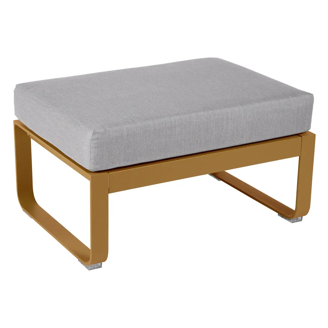 Fermob Tabouret rembourré BELLEVIE - D2 Pain d'épices - gris flanelle