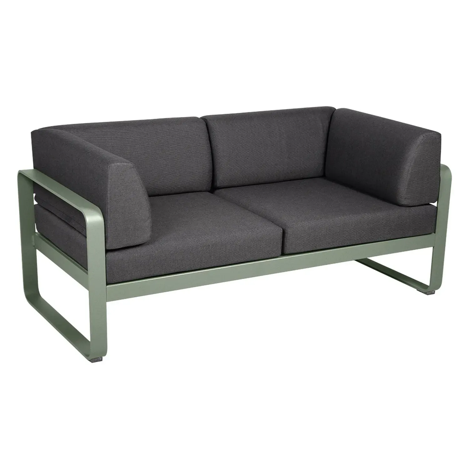 Fermob Canapé club 2 places BELLEVIE - 82 cactus mat - gris graphite
