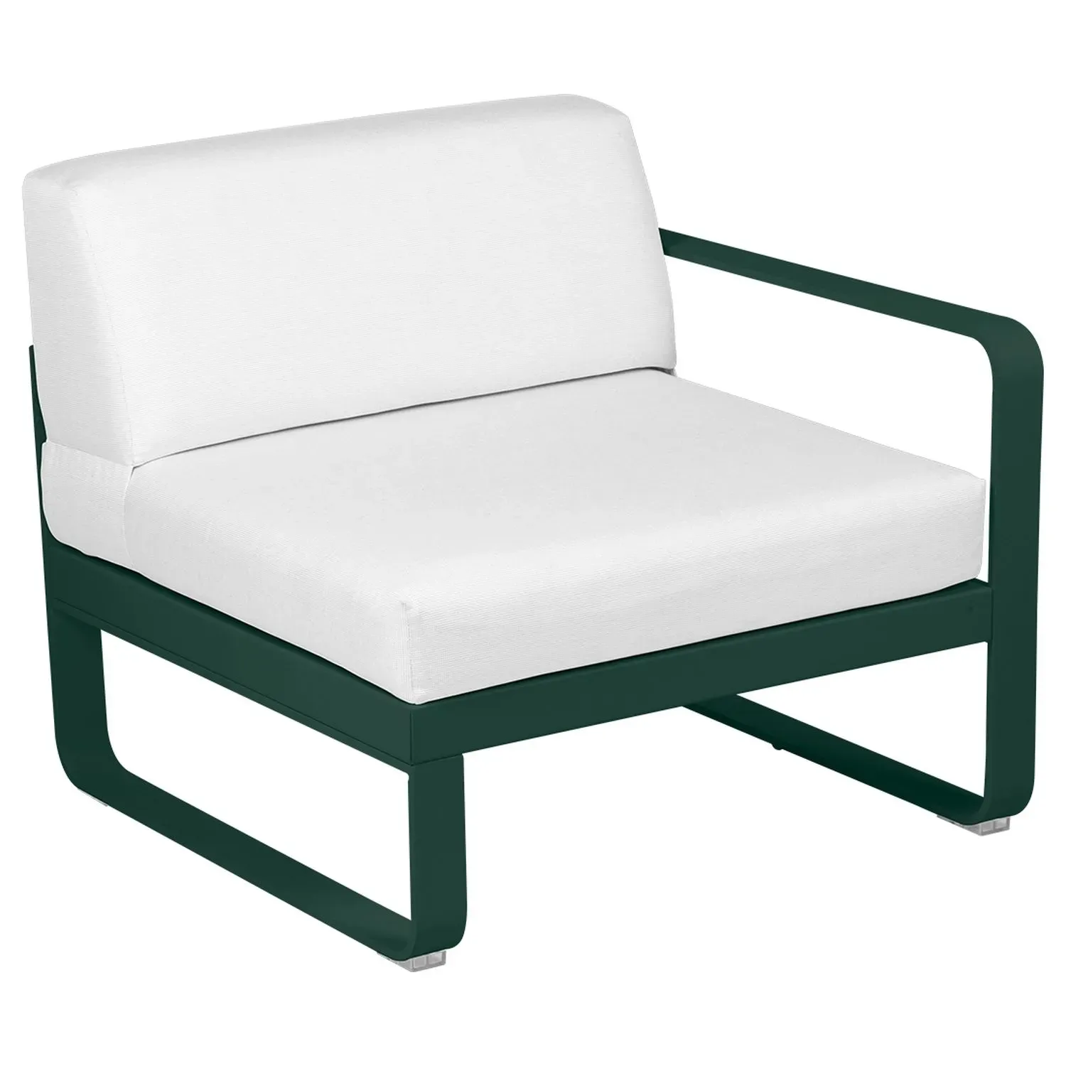 Fermob Fauteuil modulable droite BELLEVIE - 02 vert cèdre - blanc grisé