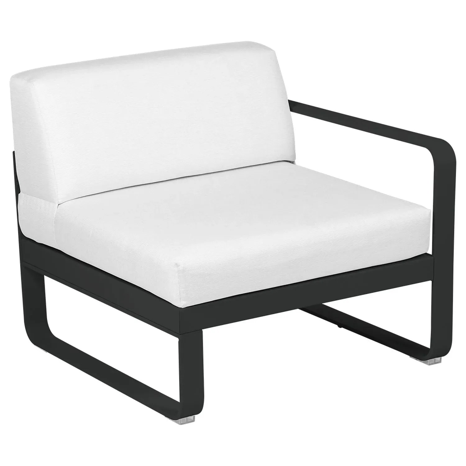 Fermob Fauteuil modulable droite BELLEVIE - 42 réglisse - blanc grisé