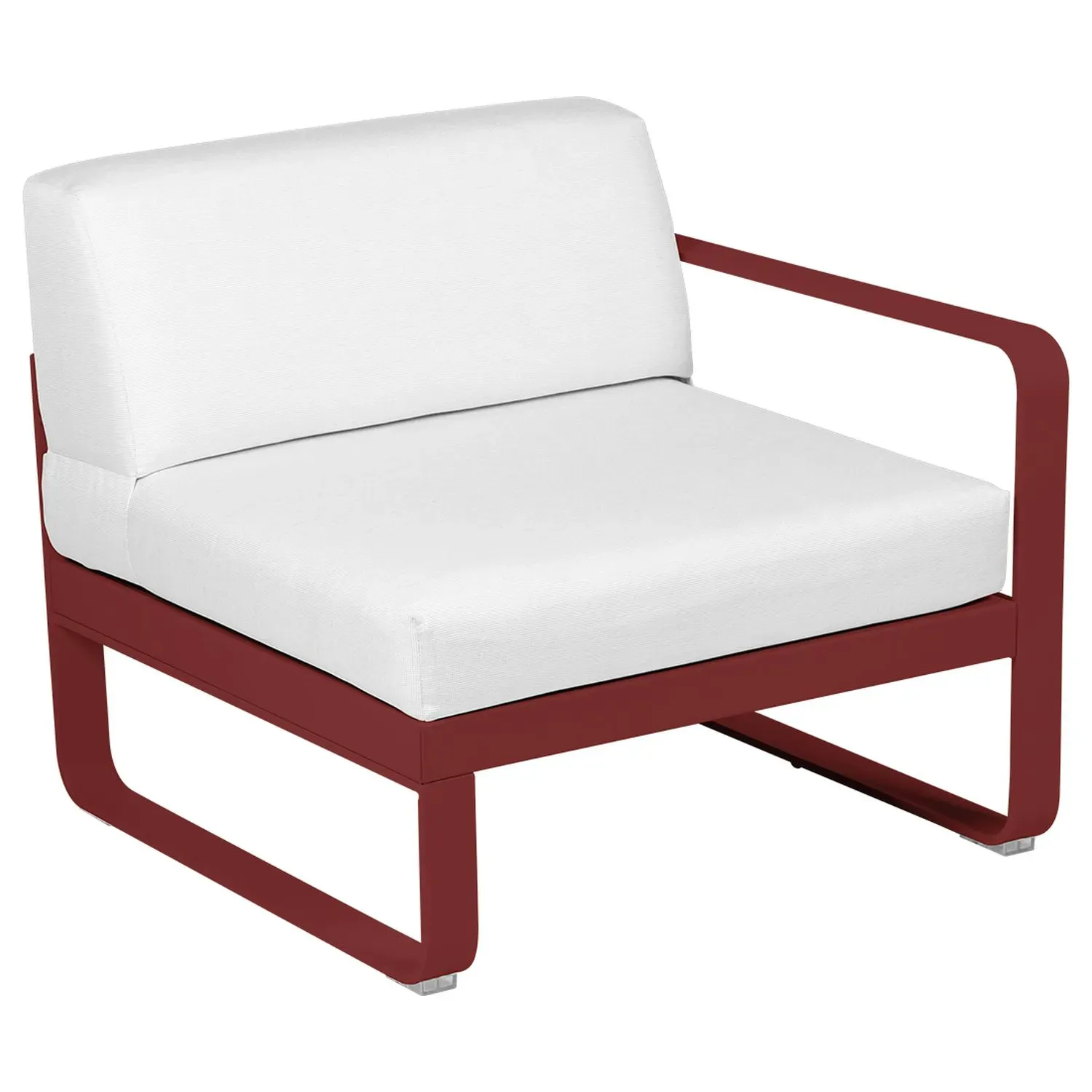 Fermob Fauteuil modulable droite BELLEVIE - 43 piment - blanc grisé