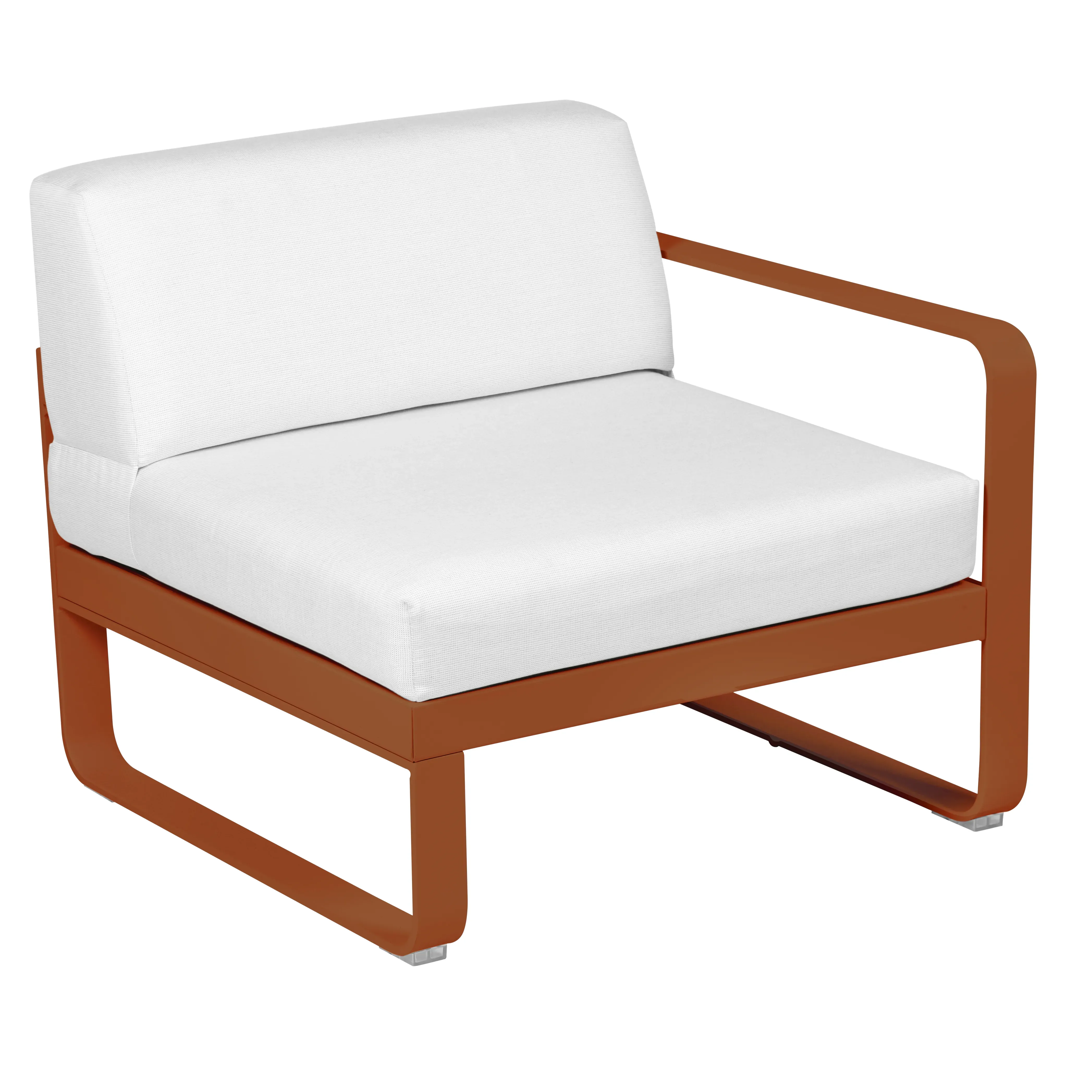 Fermob Fauteuil modulable droite BELLEVIE - E2 orange confite - blanc grisé