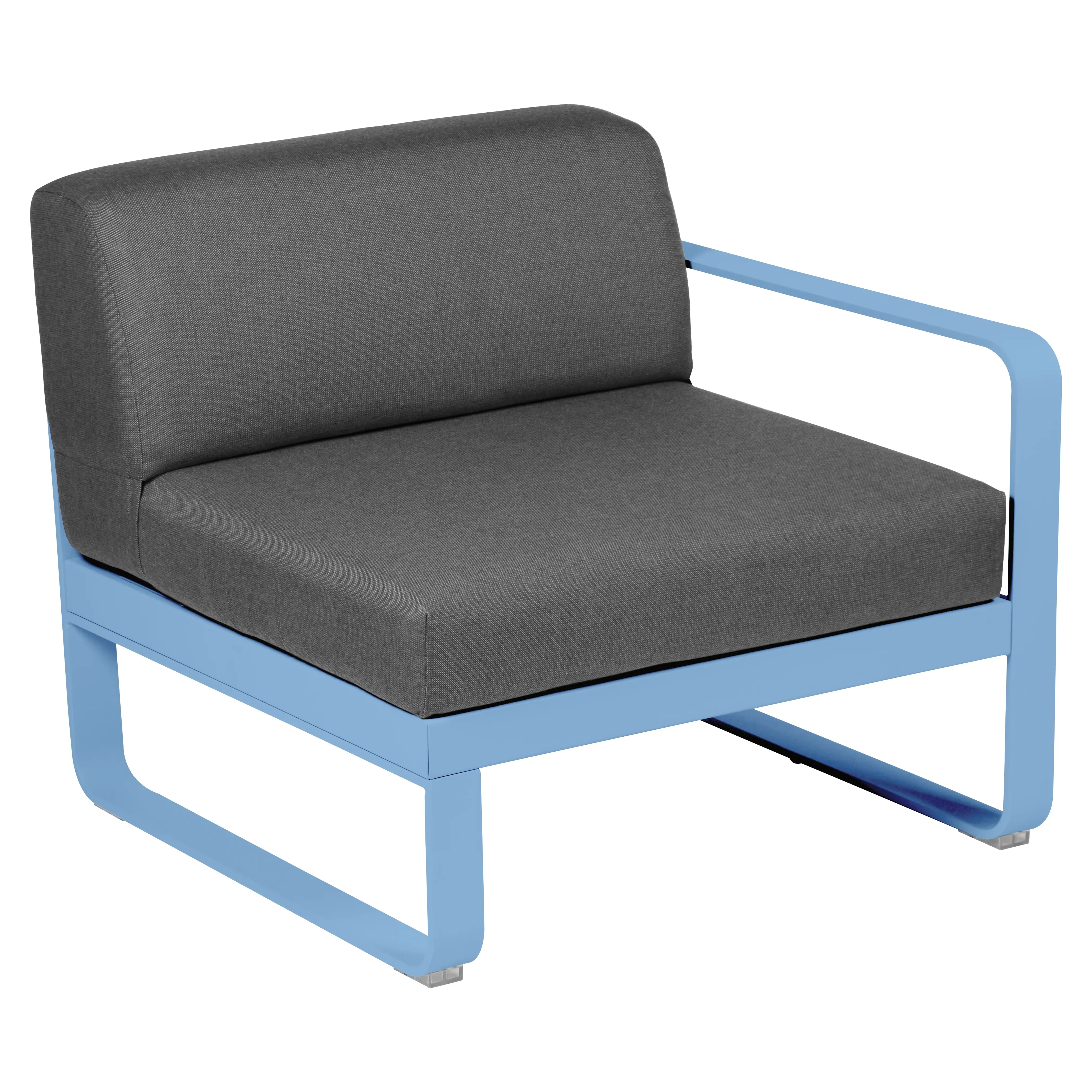 Fermob Fauteuil modulable droite BELLEVIE - E1 bleu-maya - gris graphite