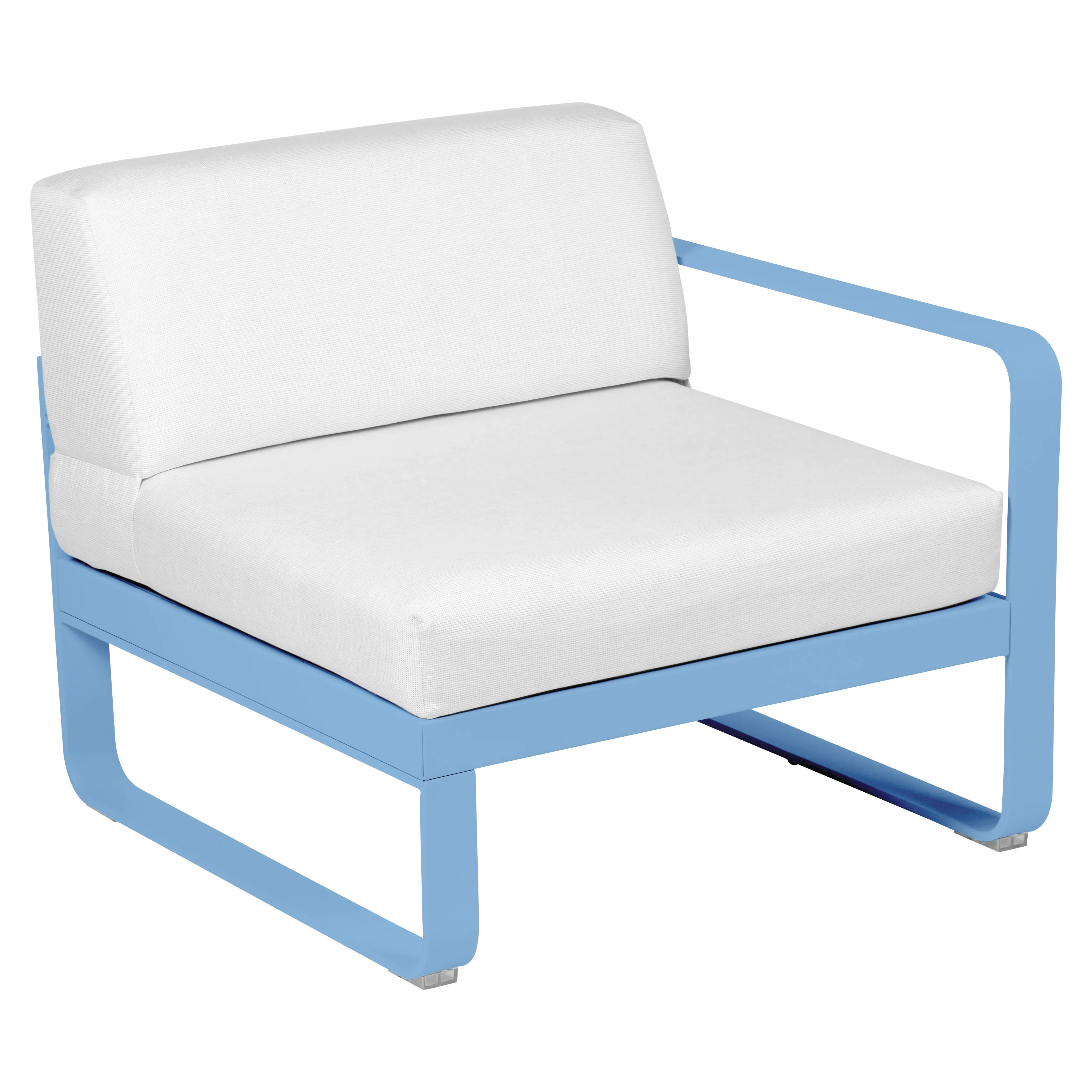 Fermob Fauteuil modulable droite BELLEVIE - E1 bleu-maya - blanc grisé