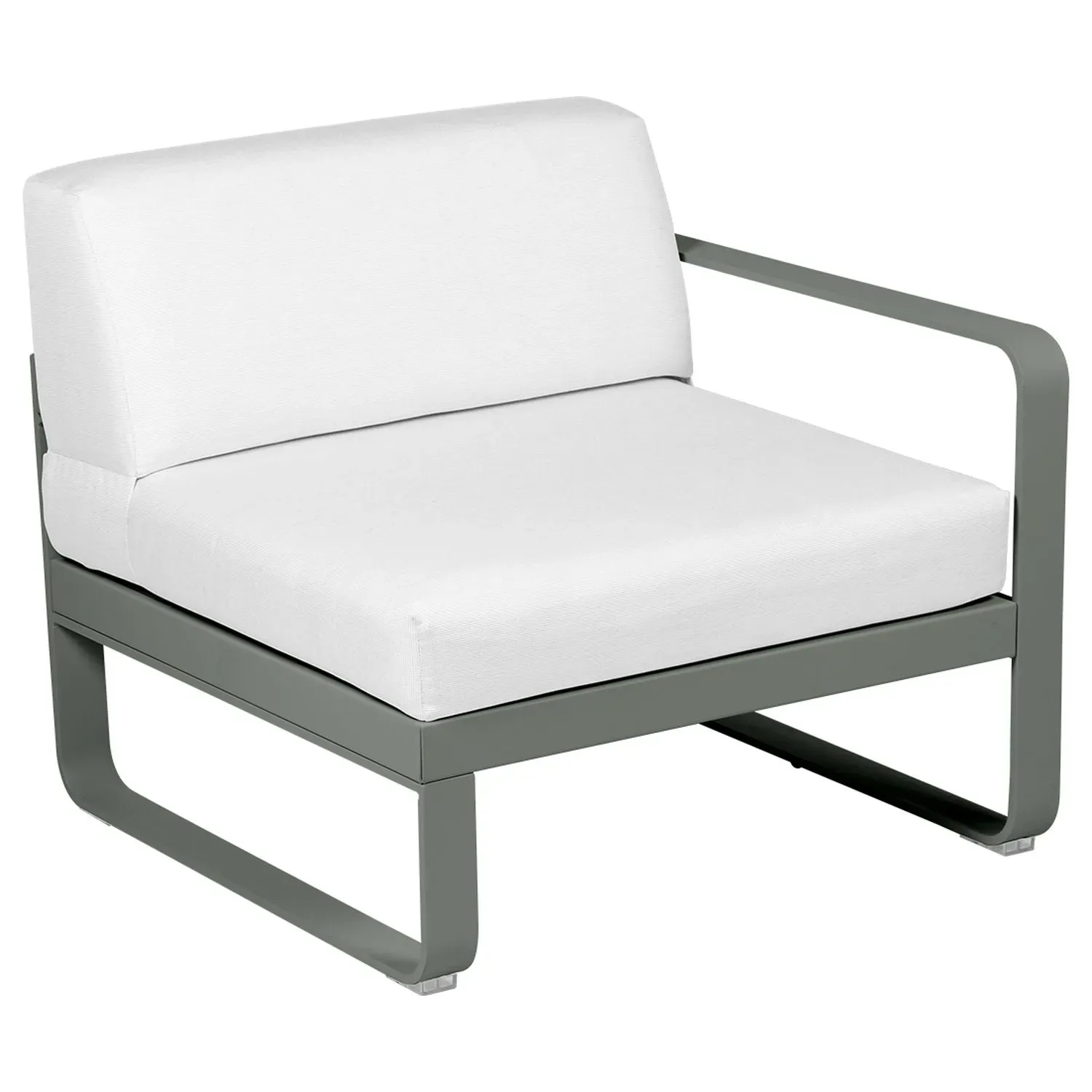 Fermob Fauteuil modulable droite BELLEVIE - 48 romarin mat - blanc grisé