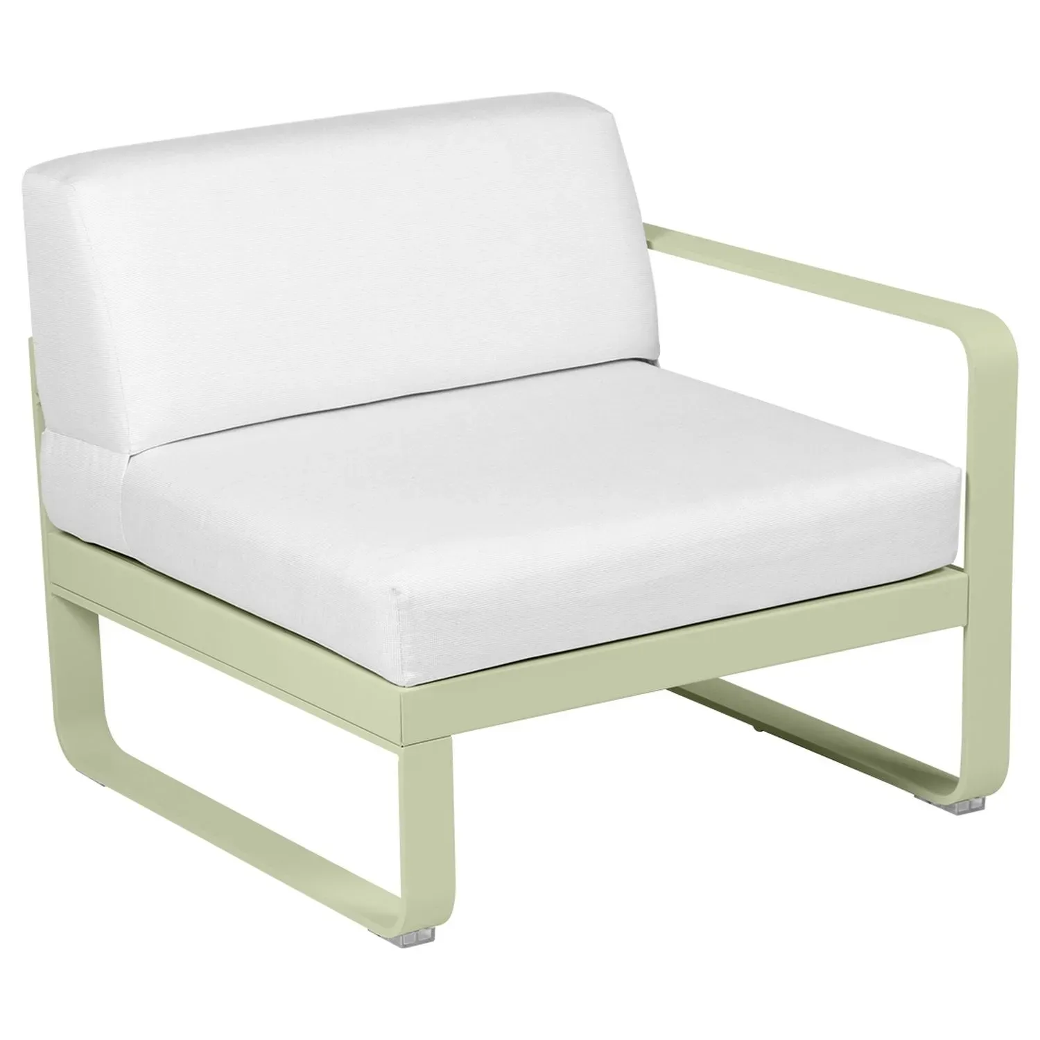 Fermob Fauteuil modulable droite BELLEVIE - 65 vert tilleul - blanc grisé
